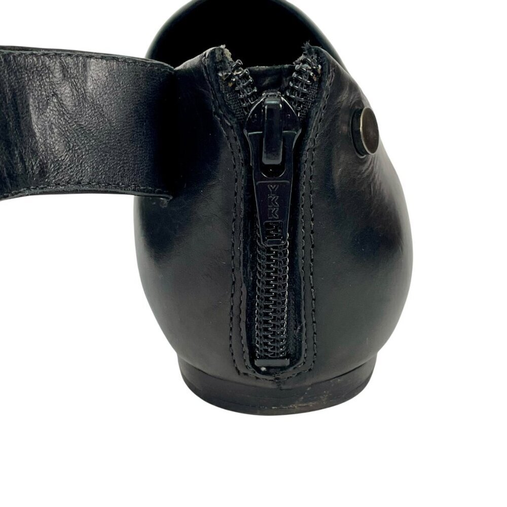 Vince Noel Black Leather Pointed Cap Toe Flats 8.5M Minimalist - Picture 13 of 15